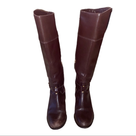 Banana Republic Sloanne Brown Leather High Riding Boots - 8.5 - Picture 6 of 16